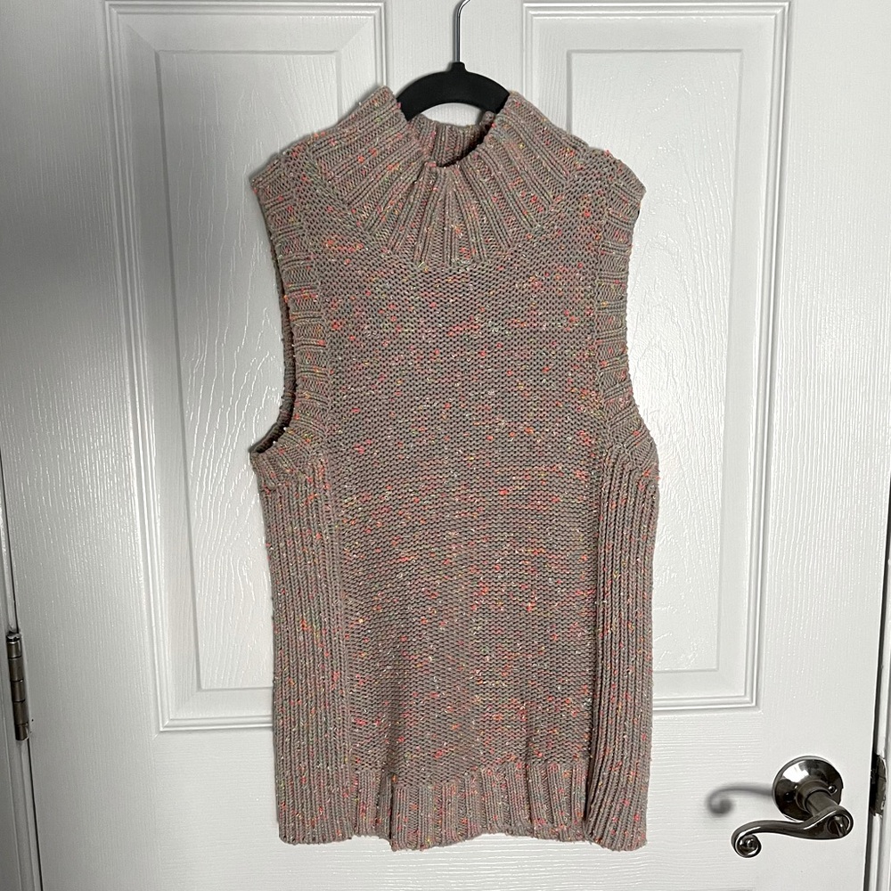 Anthropologie neon speckled sweater vest